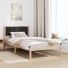 vidaXL Bettgestell mit gepolstertem Kopfteil Schwarz 100 x 200 cm 878281 Bild 4