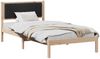 vidaXL Bettgestell mit gepolstertem Kopfteil Schwarz 100 x 200 cm 878281 Bild 3