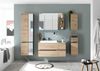 Badezimmer-Set >Memphis< (5-tlg. ) Grau / Artisan Eiche Dekor - 230x176x53 (BxHxT) Bild 3
