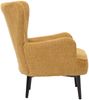 Lounge-Sessel HWC-K37, Cocktail-/Ohrensessel Polsterstuhl Retro Vintage Stoff Chenille (500g/m²) Öko-Tex ~ gelb Bild 5