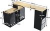 Merax Ausziehbarer Bartisch mit Stauraum, Moderner Beweglicher Bar Table, Stehtisch, Bistrotisch, Hochtisch, Bistro Table, Großer Stauraum, Drehung ohne Heben, Schwarz Bild 4