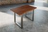 Esstisch Baumkante massiv Akazie nougat 120 x 80 cm silber LAUREN 71246849 Bild 3