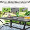 PHI VILLA Gartenmöbel Set 6 Stühle Tisch Wetterfest Gartengarnitur 6 Personen Bild 2