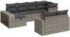 vidaXL 10-tlg. Garten-Sofagarnitur mit Kissen Grau Poly Rattan 3326064 Bild 2
