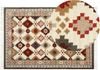 Kelim Teppich Wolle mehrfarbig 140 x 200 cm orientalisches Muster Kurzflor GHUKASAVAN Bild 1