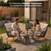 KHG Schaukelsessel mit grüner Rope-Bespannung für Garten und Terrasse (Relaxsessel aus Aluminium mit bequemem Sitzkissen in Beige, 1-St, wetterfest, 120kg belastbar, 80 x 87 x 107 cm) Bild 3