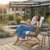 KHG Schaukelsessel mit grüner Rope-Bespannung für Garten und Terrasse (Relaxsessel aus Aluminium mit bequemem Sitzkissen in Beige, 1-St, wetterfest, 120kg belastbar, 80 x 87 x 107 cm) Bild 2