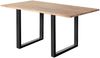 KAWOLA Esstisch LORE 140x90cm Akazie massiv natürliche Baumkante mit 2 Ansteckplatten Bild 3