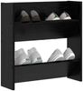vidaXL Schuhschrank Schwarz Eichen-Optik 60 x 18 x 60 cm Holzwerkstoff 875144 Bild 3