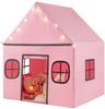 Spielhaus Kinder Indoor Kinderzelt mit Sternlichter & Gepolsterte Matte Rosa + Schwarz Bild 1