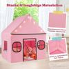 Spielhaus Kinder Indoor Kinderzelt mit Sternlichter & Gepolsterte Matte Rosa + Schwarz Bild 5