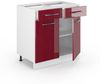 Küchenunterschrank Fame-Line Bordeaux Hochglanz 80 cm , AP Anthrazit Vicco Bild 4