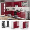 Küchenunterschrank Fame-Line Bordeaux Hochglanz 80 cm , AP Anthrazit Vicco Bild 2