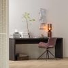 Schreibtisch Maan MDF mit sichtbarer Holzmaserung, modern, dunkelbraun, 200 x 45 cm Bild 3