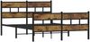 vidaXL Metallbett ohne Matratze Räuchereiche 160x200 cm 3308465 Bild 3
