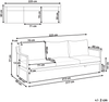 3 Sitzer Sofa Metall Dunkelgrau KIATO Bild 2