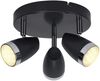 ZMH Moderner 3-flammiger LED Deckenstrahler 4W schwarz 3000K 350° verstellbar Bild 2