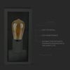 Wandlampe, Glas, schwarz, IP44, H 23,6 cm Bild 5