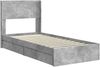 vidaXL Bettgestell mit Stauraum und Kopfteil Betongrau 90x190 cm 3414422 Bild 4