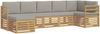 vidaXL Outdoor-Sofagarnitur 7 pcs Weiß und Hellgrau 3392176 Bild 2
