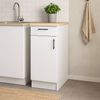 Dmora Schrank 1 Tür mit Schublade Orvia, Mischaufbewahrungsmodul, Küchenschrank mit Tür und Schublade, Multifunktionsmodul, 40x60 h90 cm, Weiß und Eiche Bild 2