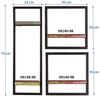 Wandregal-Set 3-teilig Riverboat 65 x 25 x 75 cm Bild 4