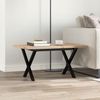 vidaXL Couchtisch X-Gestell 80x50x40,5cm Massivholz Kiefer & Stahl 3282750 Bild 3