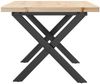 vidaXL Couchtisch X-Gestell 80x50x40,5cm Massivholz Kiefer & Stahl 3282750 Bild 5