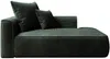 Vente-unique - PINETA Chaise longue SamtStoff Grün - B 115 cm x H 67 cm x L 180 cm Bild 3