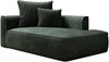 Vente-unique - PINETA Chaise longue SamtStoff Grün - B 115 cm x H 67 cm x L 180 cm Bild 4