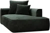 Vente-unique - PINETA Chaise longue SamtStoff Grün - B 115 cm x H 67 cm x L 180 cm Bild 5