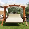 Flieks Hollywoodschaukel, Gartenschaukel 200x115x187cm mit Sonnendach, verstellbarer Rückenlehne Bild 3