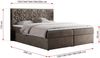 Boxspringbett, Doppelbett mit Multipocket-Matratzen und Topper, dekoratives Kopfteil - LEILA - 160 x 200 cm - Braun Velours - H3 Bild 5
