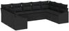 vidaXL Sofa Set mit Kissen 9 pcs Schwarz Poly Rattan 3346883 Bild 2