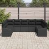 vidaXL Sofa Set mit Kissen 9 pcs Schwarz Poly Rattan 3346883 Bild 3