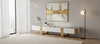 Livin Hill Stilig ST922 TV-Kommode, MDF, Kunstmarmor, Edelstahl, 36 x 40 x 200 cm Bild 3