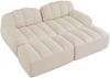 2-Sitzer Sofa 210×165×79 cm aus Granular Fleece rahmenlos modular mit 2 Ottomanen,weiß Bild 5