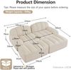 2-Sitzer Sofa 210×165×79 cm aus Granular Fleece rahmenlos modular mit 2 Ottomanen,weiß Bild 4