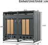 Merax Mülltonnenbox(2 St), Mülltonnenschrank für 4 Tonnen 120–240L mit Rautenförmiger Hohlsocke Bild 4