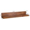 Wandregal Massivholz Sheesham Holzregal Landhausstil Hängeregal Wandboard Naturprodukt Regal 110cm Bild 4