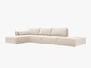 Micadoni Ecksofa Kaelle 5-Sitzer Links Samt Bluvel Helles Beige Bild 2