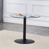 Bartisch H 76 x T 85 x B 85 cm mit gehärteter Glasplatte, schwarzem Metallgestell, modern und pflegeleicht Bild 2
