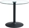 Bartisch H 76 x T 85 x B 85 cm mit gehärteter Glasplatte, schwarzem Metallgestell, modern und pflegeleicht Bild 3
