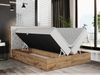 Boxspringbett mit Kopfteil und Topper, Polsterbett - NESSI - 180 x 200 cm - Weiß Kunstleder - H4 - Topper T25 Bild 2
