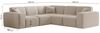 Ecksofa Designersofa CELES PREMIUM in Stoff Artico Hellgrau Seite Universal Bild 2