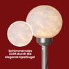 Star Solardekoration Luna, LED Solarkugel 20 cm, 2 Lichtmodi rotierend oder konstant warmweiß, separates Solarpanel, 300 cm Kabel, Gartenleuchte Außen Bild 4