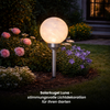 Star Solardekoration Luna, LED Solarkugel 20 cm, 2 Lichtmodi rotierend oder konstant warmweiß, separates Solarpanel, 300 cm Kabel, Gartenleuchte Außen Bild 2