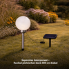 Star Solardekoration Luna, LED Solarkugel 20 cm, 2 Lichtmodi rotierend oder konstant warmweiß, separates Solarpanel, 300 cm Kabel, Gartenleuchte Außen Bild 5