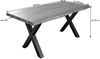 SAM® Baumkantentisch Larne, Akazie Massivholz naturfarben 50mm natürliche Baumkante X Gestell Bild 2