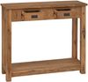 vidaXL Konsolentisch Natur 90 x 30 x 80 cm Massivholz Teak 42024245 Bild 2